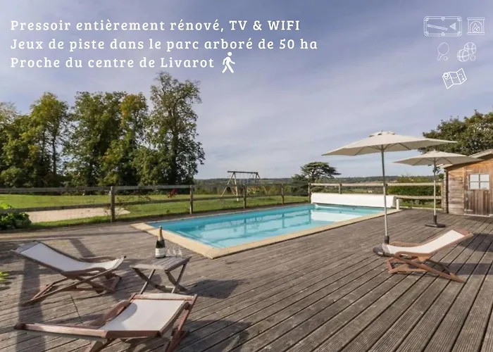 Le Pressoir Du Chateau De Neuville - Piscine Chauffee - Jeux - Foret